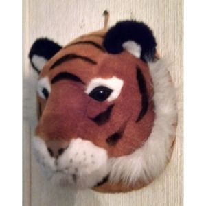 Adore Plush Bengal Tiger Head Wall Decor Great Tiger Fan Mascot Football Fan
